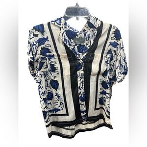 By Anthropologie Printed Blouse – Size XS